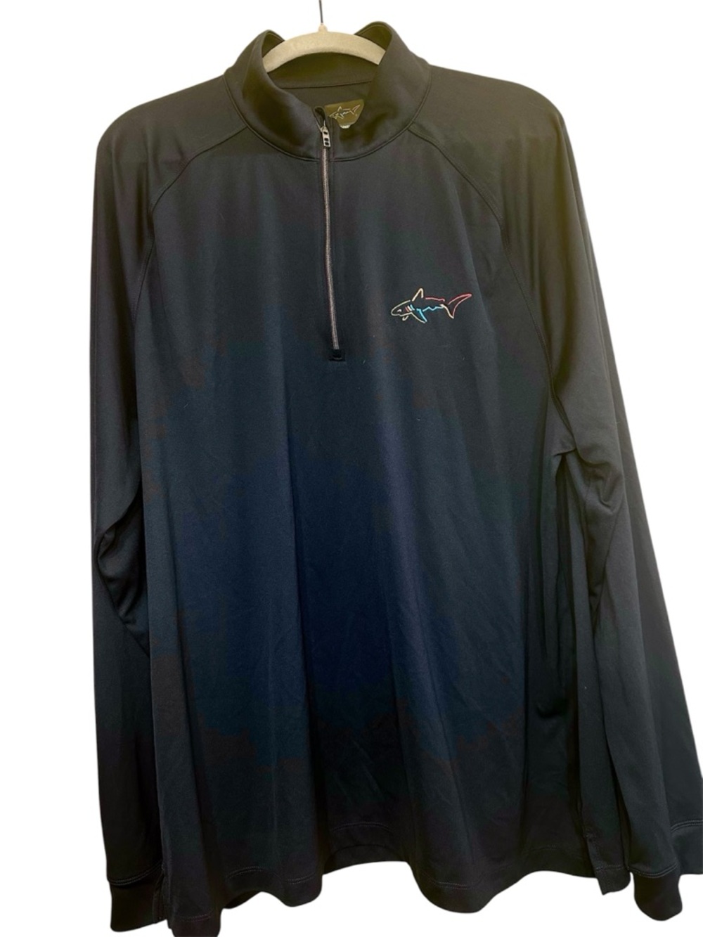 Greg Norman Play Dry Men's XXL Navy Blue Mock Neck 1/4 Zip Golf Pullover